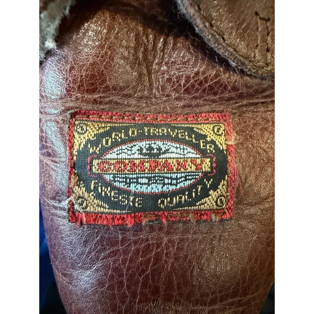 Vintage Womens World Traveler Company Leather Boots Sherling Lined Size 6.5‎